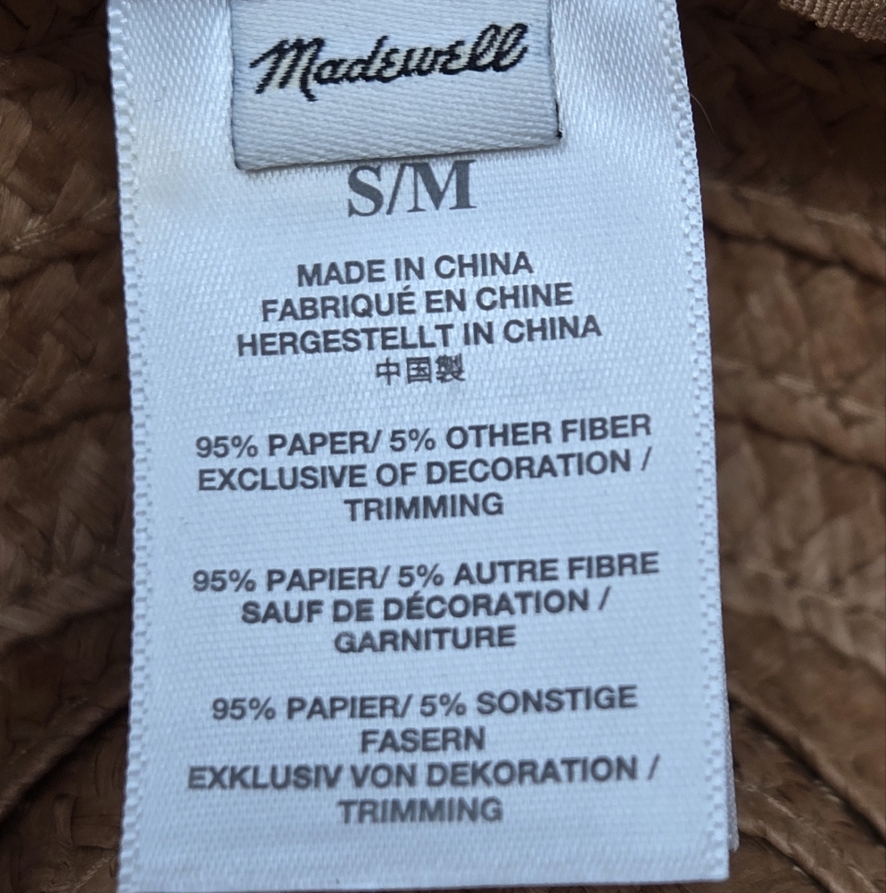 Madewell Tan and White Women's Hat - Picture 7 of 14